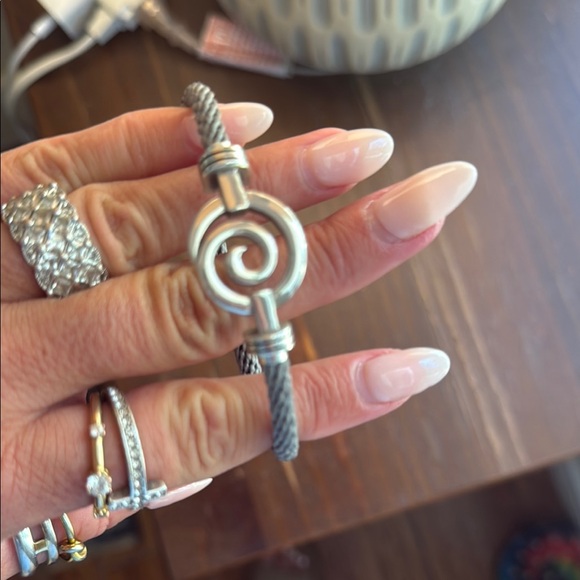 Brighton cord Silver Spiral Women's Bracelet - Picture 3 of 4